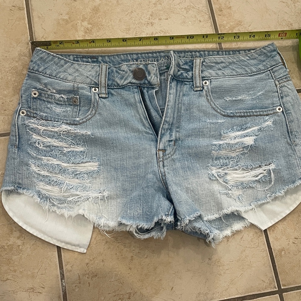 American Eagle Outfitters “festival” light Blue Jean Shorts